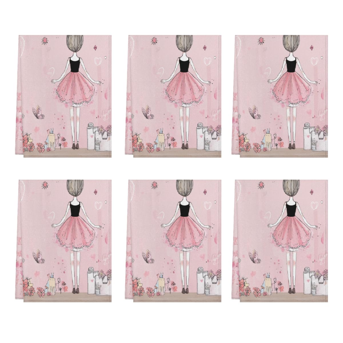 Torchons de cuisine décoration d'intérieur linges en microfibre rose pour la maison