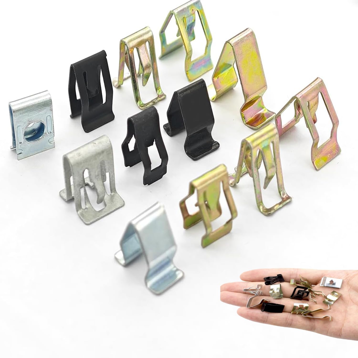 240 Piezas Retenedores de Metal para Coches Clips, Automóvil Retenedor de Metal, Clips para Salpicadero Panel Interior, Grapa Metalica Coche, para Todos los Automóviles