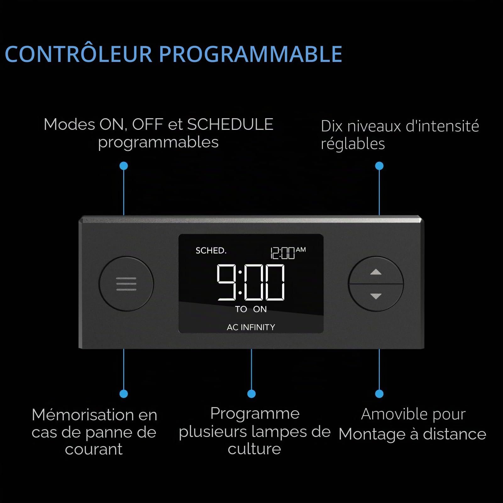 AC Infinity Dôme d'humidité, kit de Germination avec Grand dôme Transparent Finition Brillante, Plateau d'égouttement Robuste et Plateau de semis de 6 x 12 cellules, pour Le démarrage des graines, la