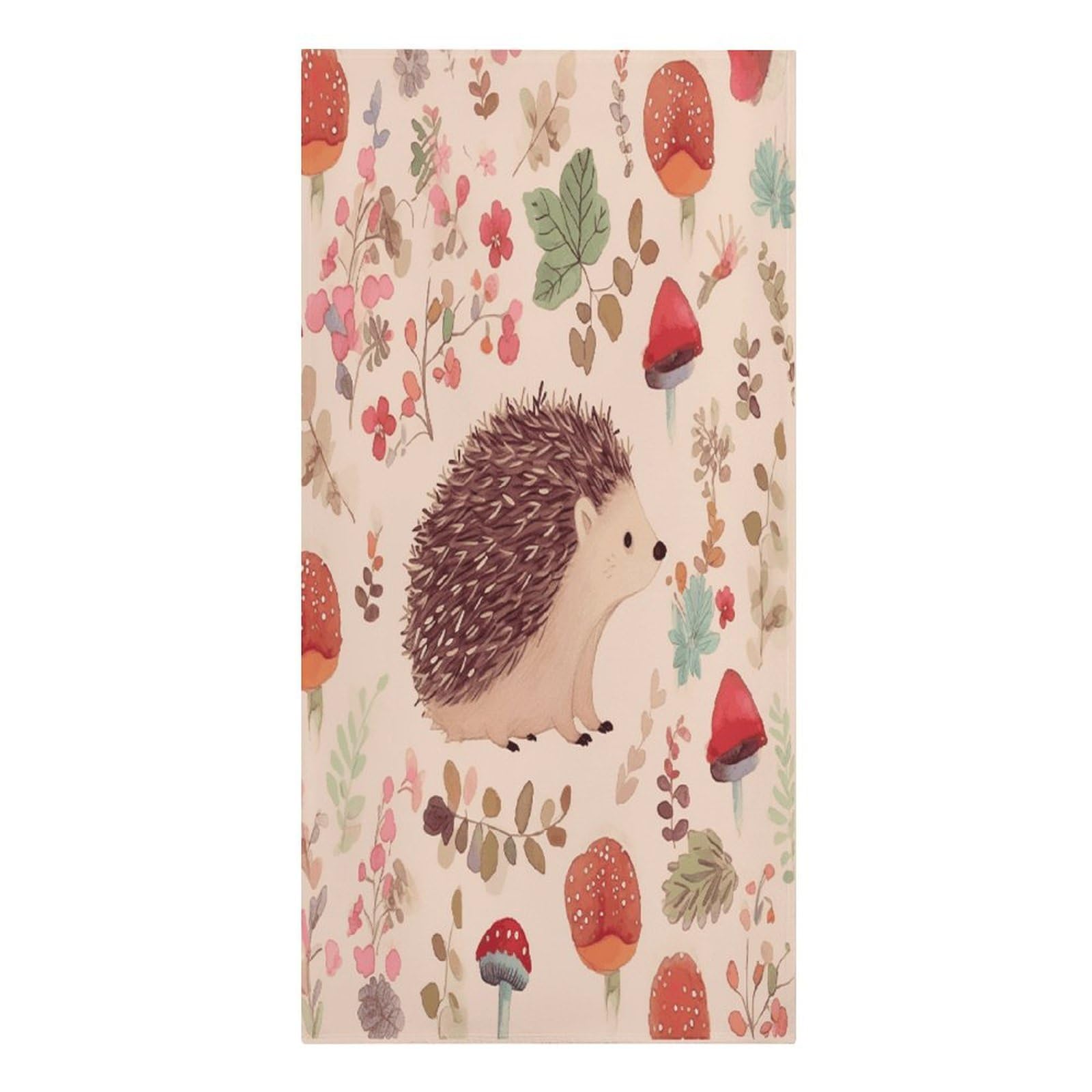 VstaDank Lovely Hedgehog Beach Towels 30"x61" Microfiber Super Absorbent Large Bath Towels Cozy Soft Swim Travel Towel Quick Dry Thin Pool Towel Beach Accessories for Outdoor Adult