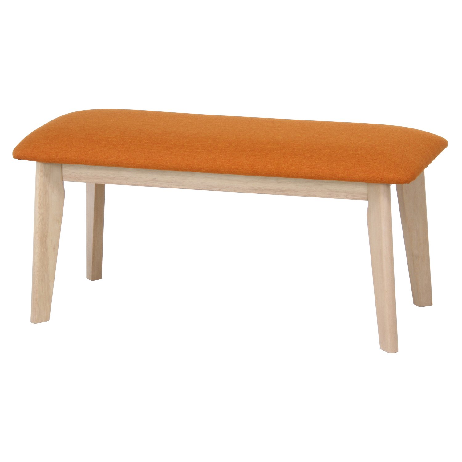 オレンジの布張り♡木製ダイニングチェア♡ベンチ Dチェア(オレンジ／グリーン)｜家具と木製チェアの専門店キシル