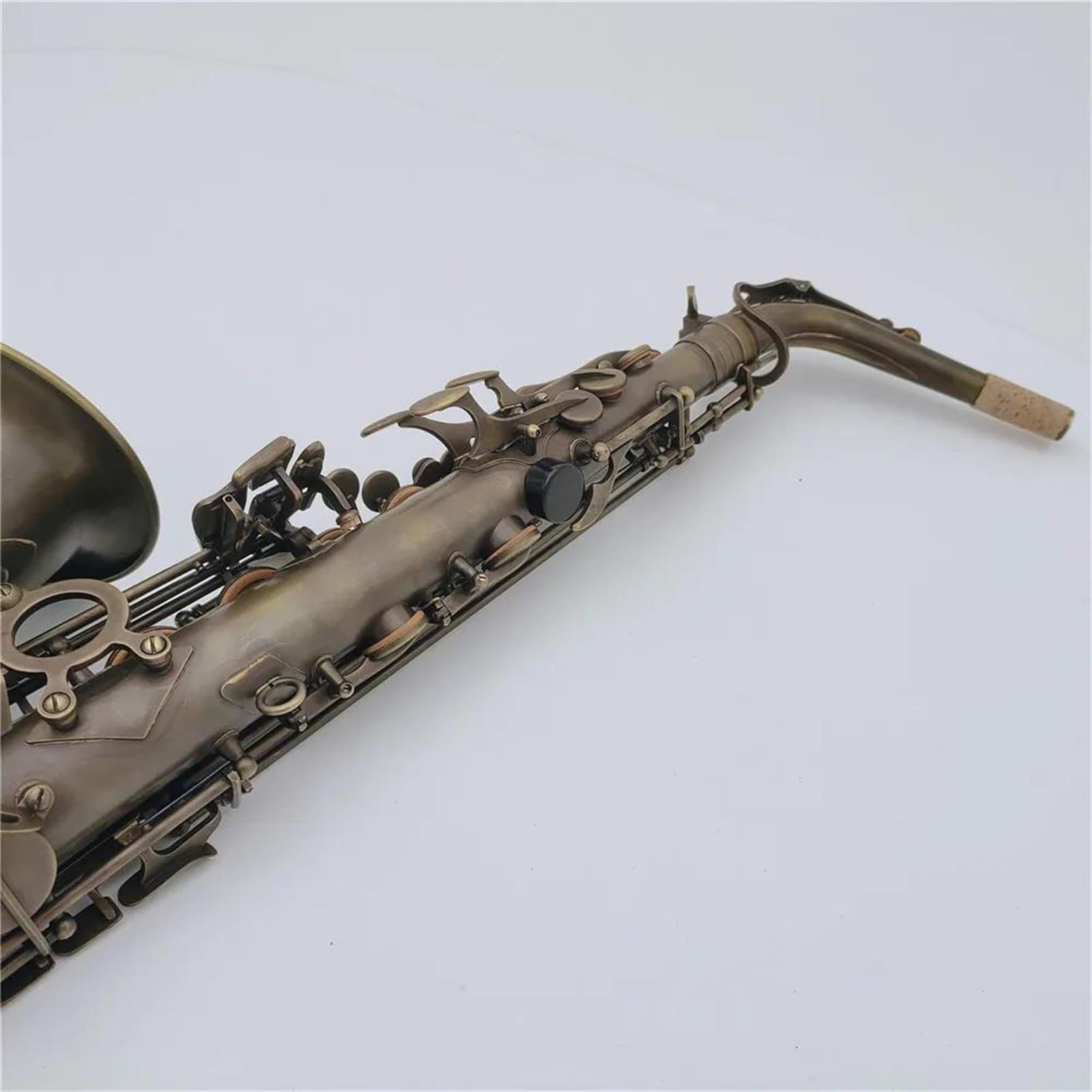 Saksofon Altowy Eb Tune Brązowy, Zabytkowy Instrument Dęty Drewniany Z Akcesoriami Do Futerału profesjonalny Saksofon (Color : Leather bag)