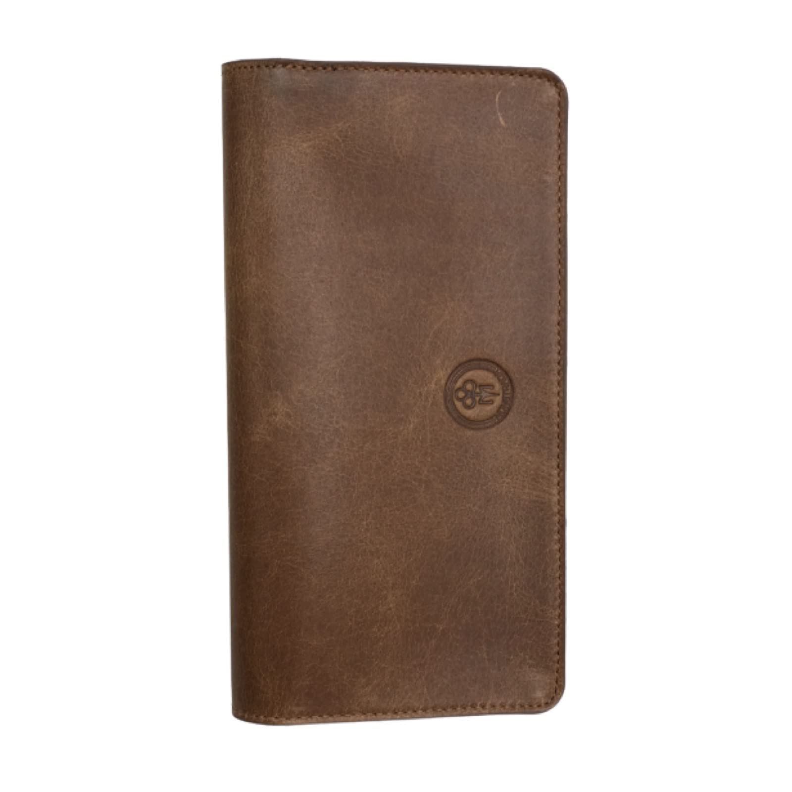 Leather Men and Women Portfolio Wallet with Phone Entry - Design for Stylish Men and Women- Genuine Leather and Bifold Wallet - Gift for Men and Women (BROWN)