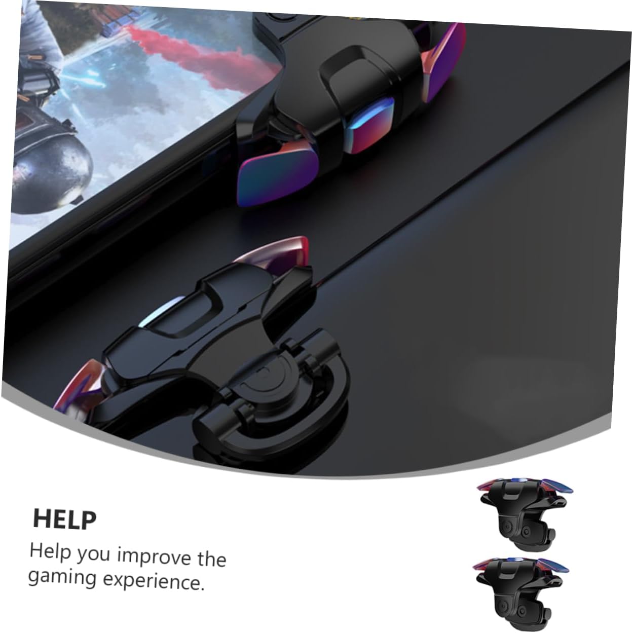 1Pair Mobile Game Controller Trigger Gamepad Accessories for Smartphones Lightweight Design Non Slip Pads Enhance Gaming Experience Compatible with Phones