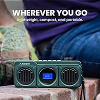 Vista 6 de Avantree Boombyte - Portable FM Radio & Bluetooth Speaker with Superb Stereo Sound, Metal Finish, Long Rechargeable Playtime, and Support for Micro