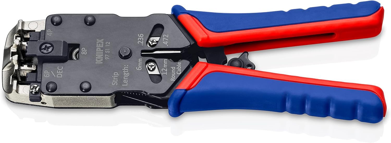 KNIPEX Pinza per connettori modulari tipo Western con impugnature multicomponente 200 mm, 97 51 12