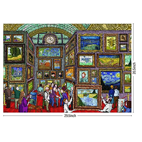 Rompecabezas Antelope de 1000 piezas para adultos: Viaje en el tiempo de Van Gogh al Museo de Orsay, ilustración oficial de Alireza Karimi Moghaddam miniatura 2