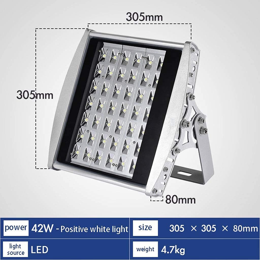Reflektor LED do domu, oświetlenie tunelowe, oświetlenie stadionu zewnętrznego, wodoodporna lampa projekcyjna o dużej mocy Ip66/65, lampa robocza, pozytywne ciepłe światło-42W