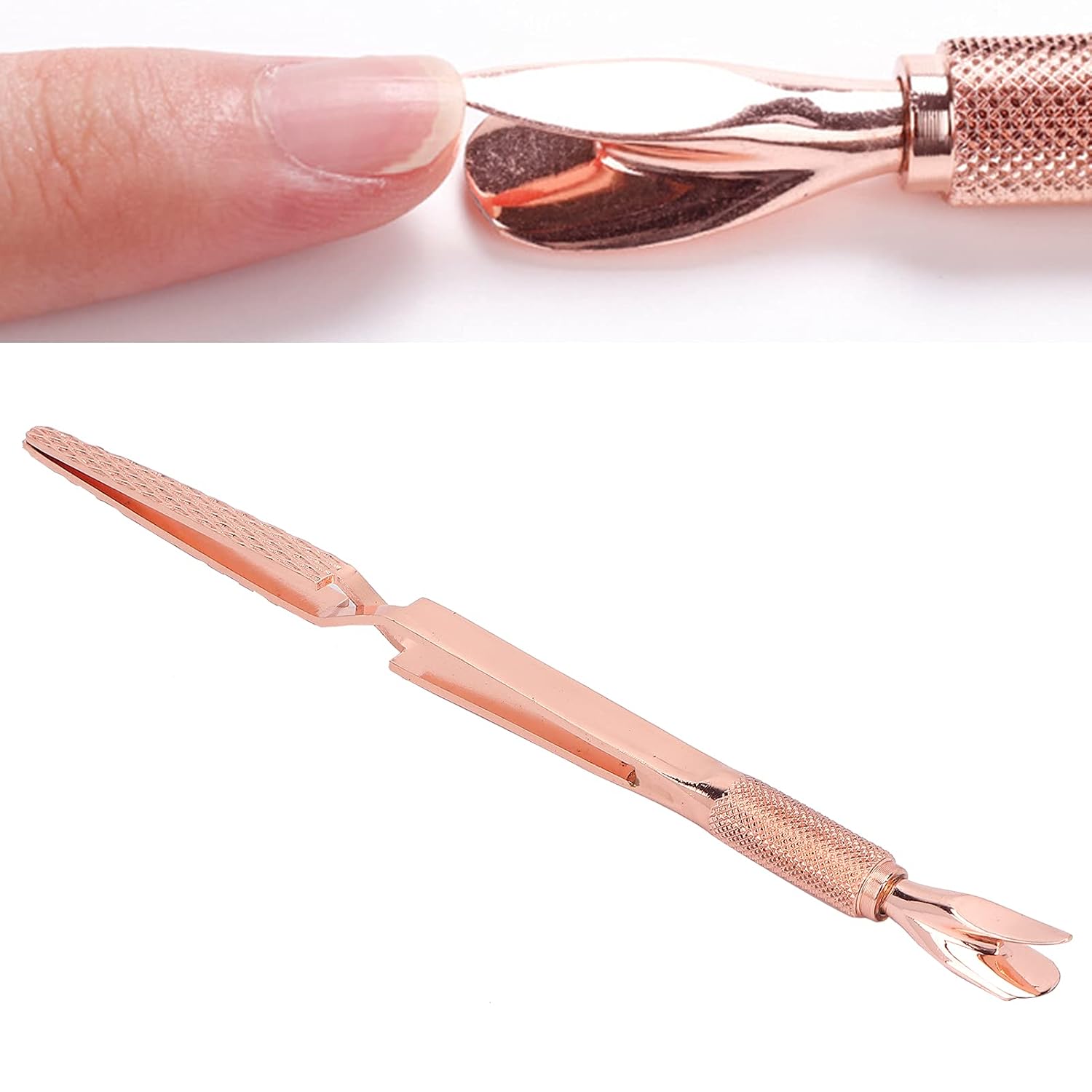 Multi-function Nail Art Pincher, Nail Art Pincher Stainless Steel Cuticle Pusher False Nail Shaping Tweezers Nail Art Tools for Manicure (#1)