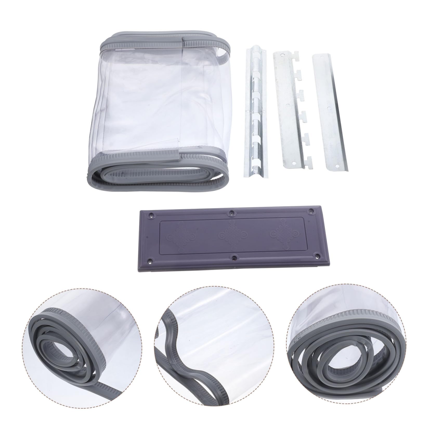 Selbstansaugender PVC Türvorhang Wärmeschutz Vorhang 30cm Breit 1,85m Hoch Winddicht Staubschutz für Haustür und Raumteiler