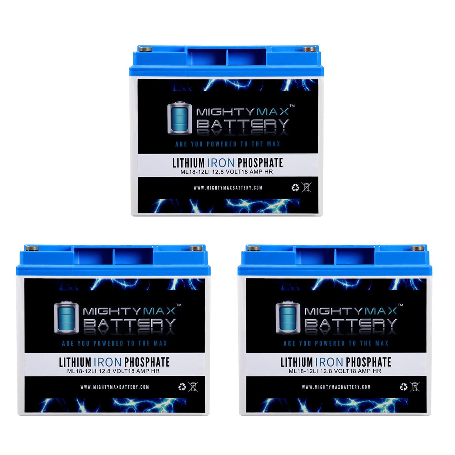 12V 18AH Lithium Replacement Battery Compatible with DSR Pro - 3 Pack