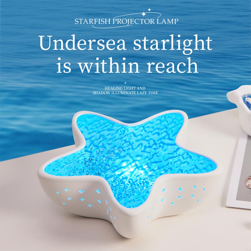 Generic Ocean Wave Projector Light do sypialni wystrój 7 Kolor Night Lampa Romantyczna fala wodna dla dzieci i nastolatków
