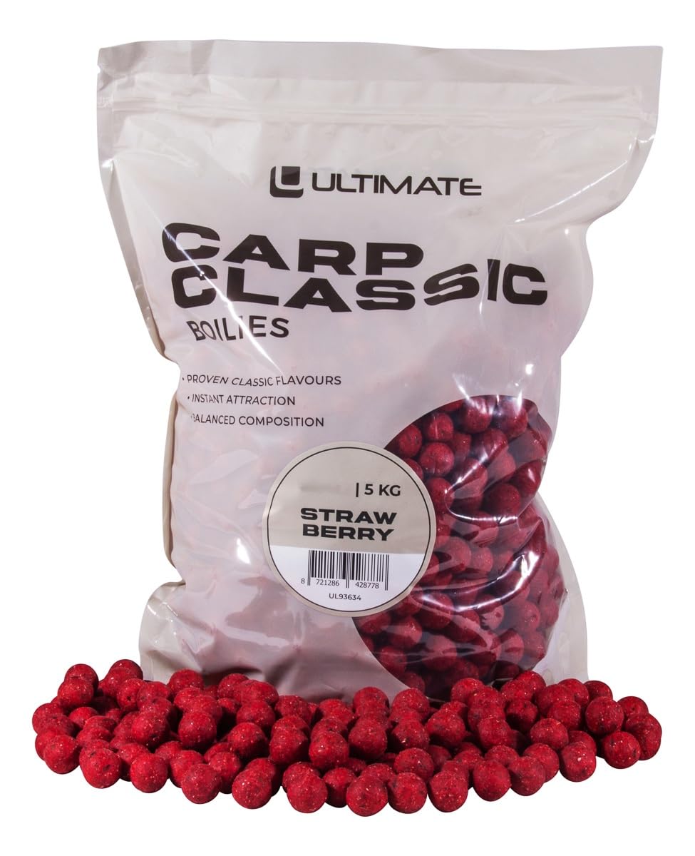Ultimate Carp Classic Boilies 15mm 5kg - Strawberry - Boilies
