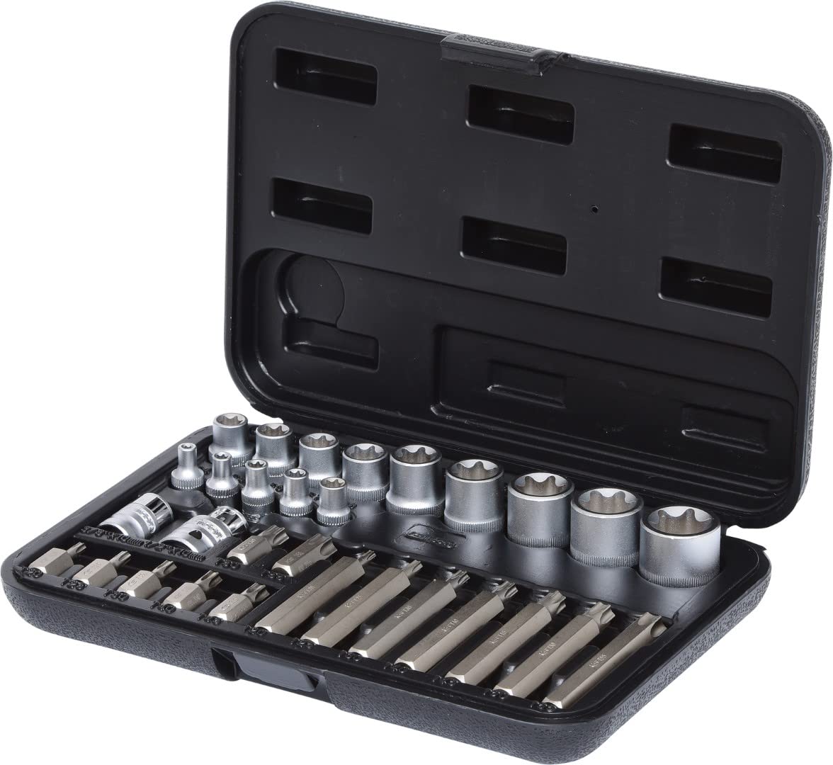 KS TOOLS 911.4301-1 Coffret de douilles et d'embouts KS, 30 pièces - 14 Torx 30 mm + 75 mm - One Size