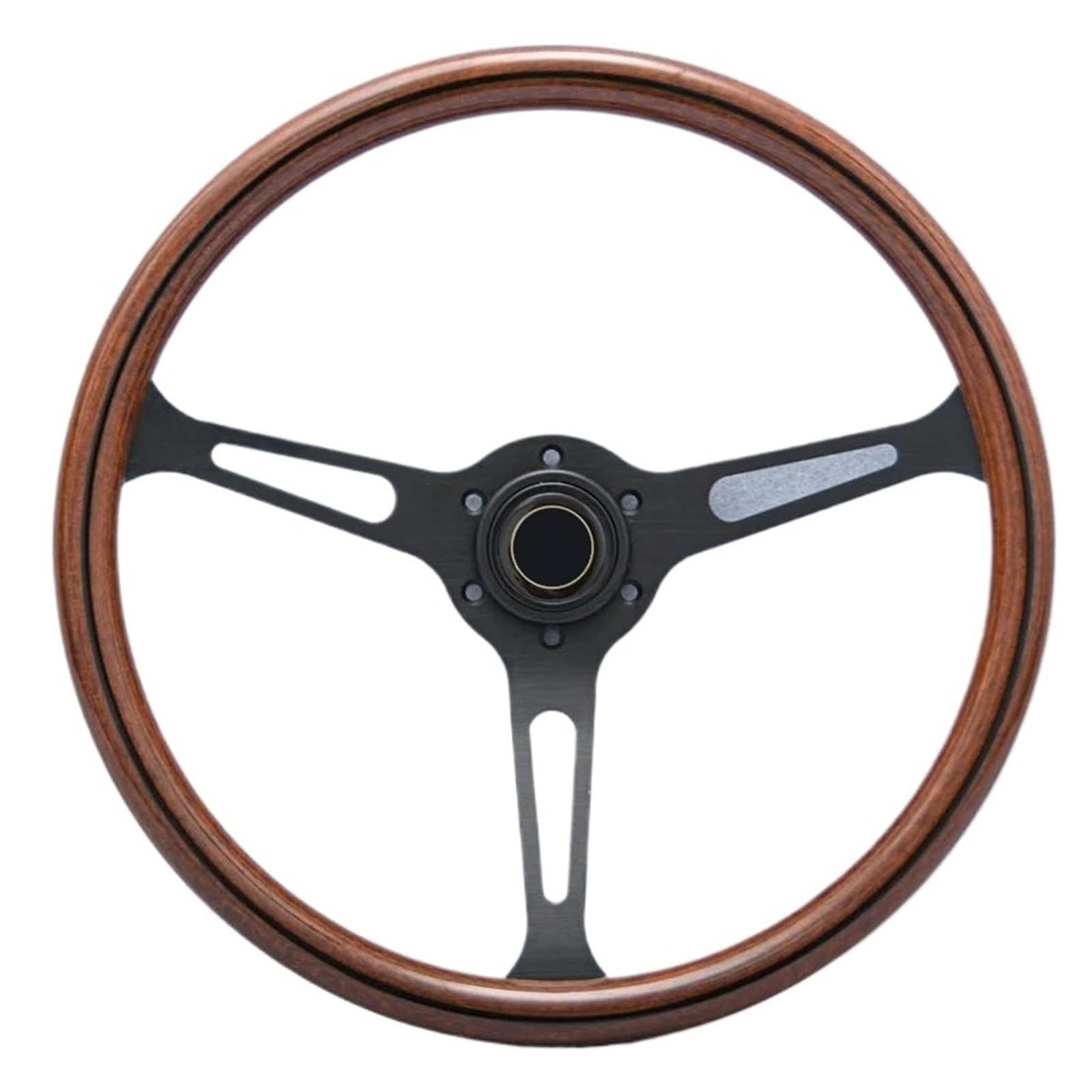 IBNA Volante da Corsa Volante Sportivo da Corsa Universale da 15 Pollici E 380 Mm con Venature del Legno(C)