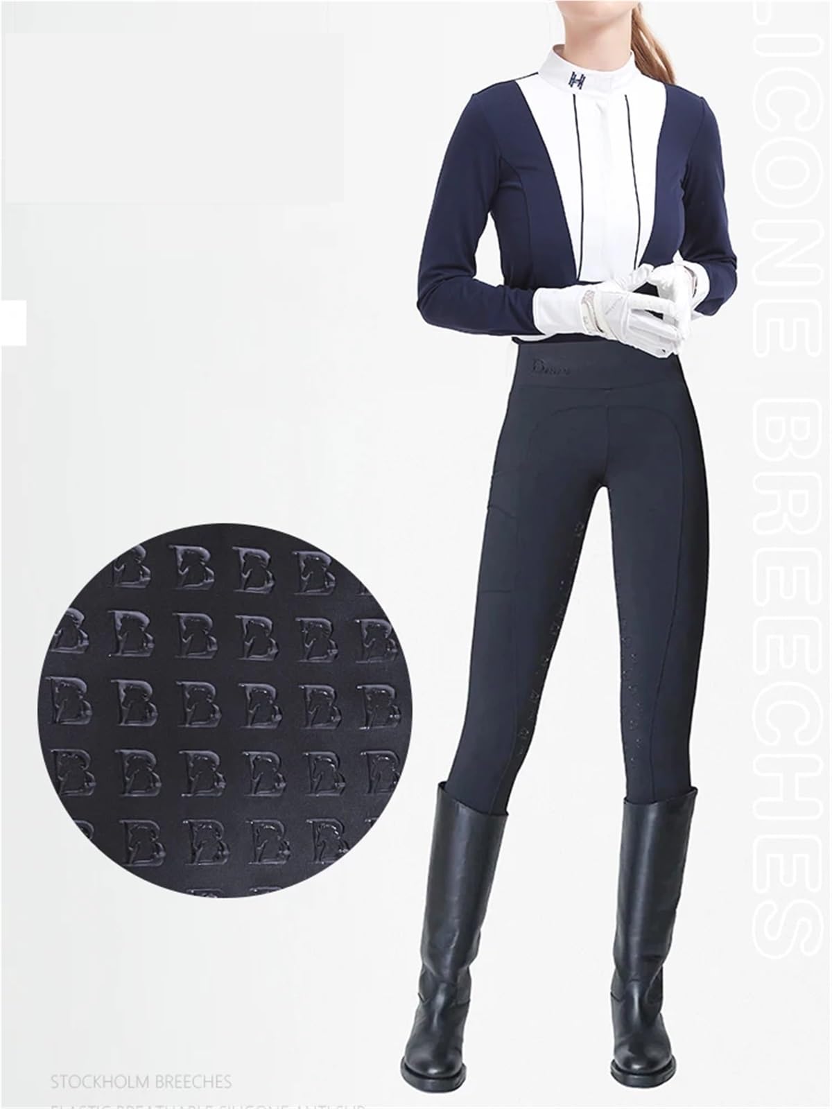 Pantalones De Equitación For Mujer, Silicona, Antideslizantes, Transpirables Y Resistentes Al Desgaste, Elásticos, Equipo Caballero para Exterior