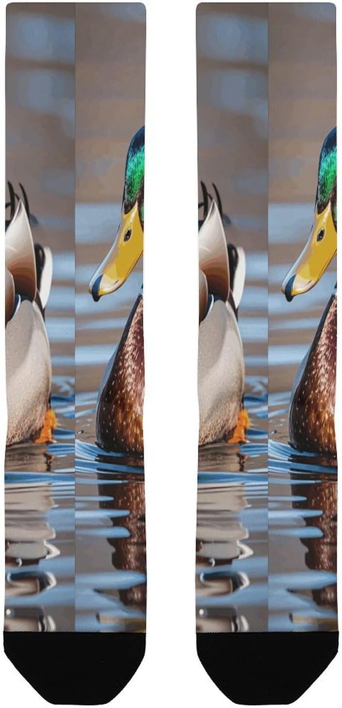 Mallard Duck Knee High Soccer Socks Moisture Wicking