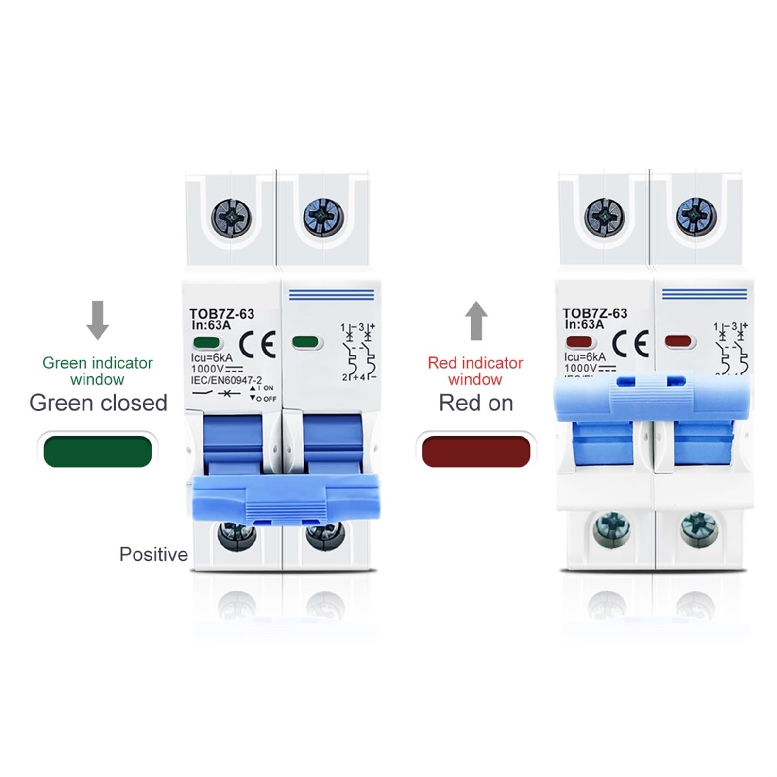 Magnetotermico Differenziale 16a Mini Interruttore Solare 1000V 3A 6A 10A 16A 20A 25A 32A 40A 50A 63A for impianto fotovoltaico Interruttore Magnetotermico Differenziale(16A)