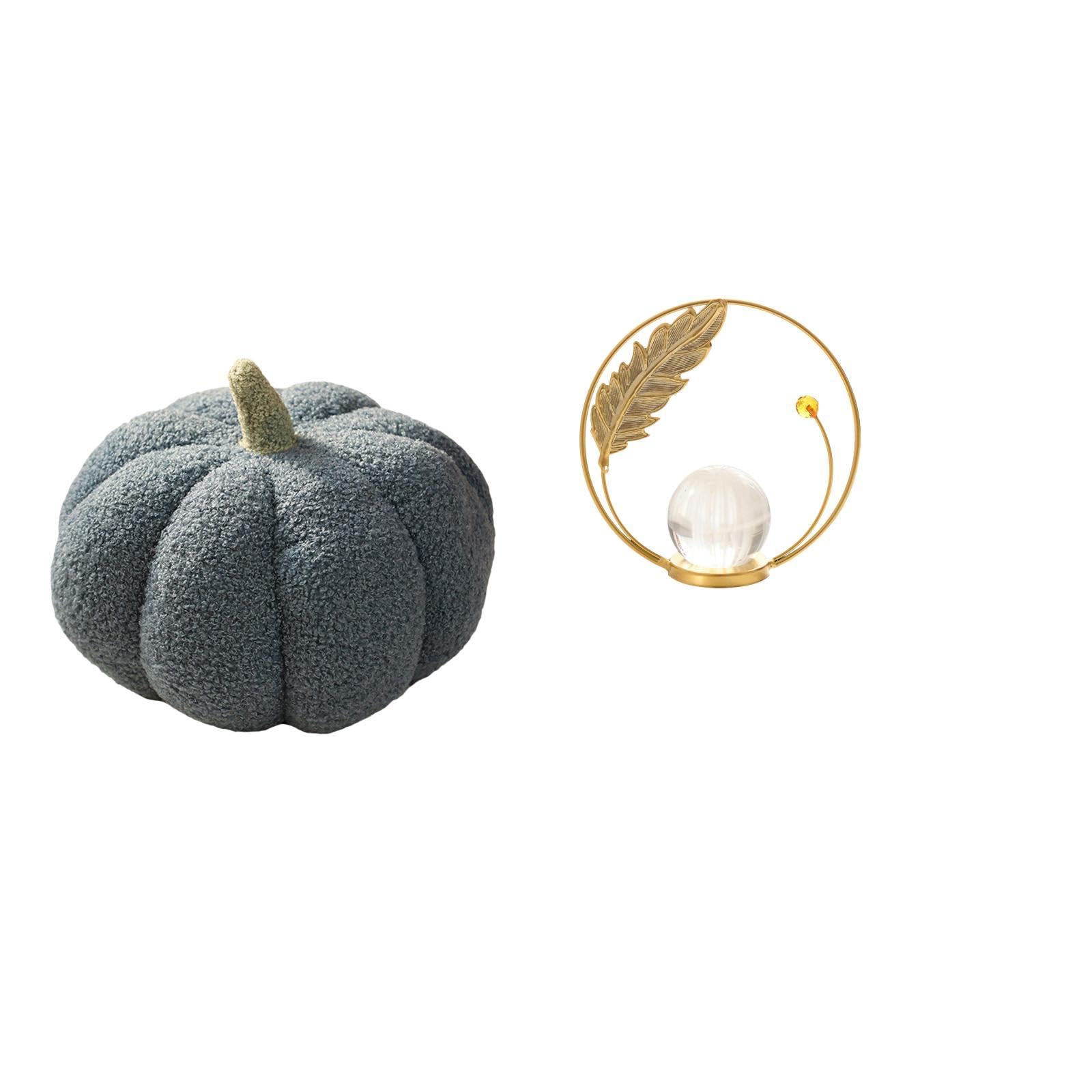 Pumpkin Plush Cushion and Crystal Ball Metal Sculpture Decorative Accent for Bedroom Living Room Office Sofa Hallway Decor|Home & Garden | Home D?©cor | Pillows-image-28