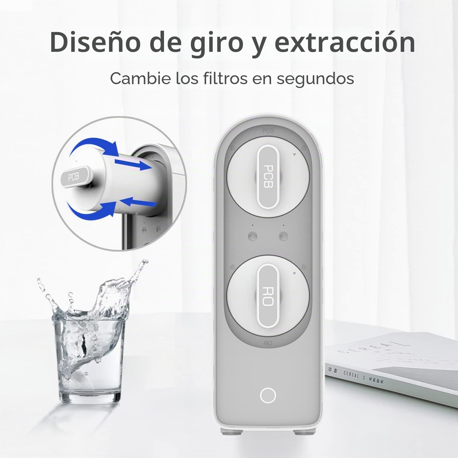 Geekpure Juego de filtros de repuesto para sistema de ósmosis inversa 800 GPD sin tanque