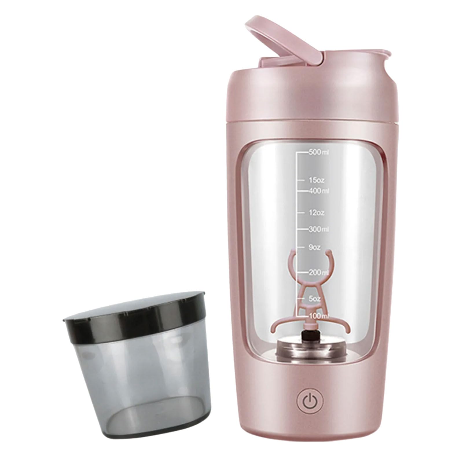 Shaker électrique avec compartiment à poudre de 650 ml Shaker protéiné rechargeable pour boissons protéinées