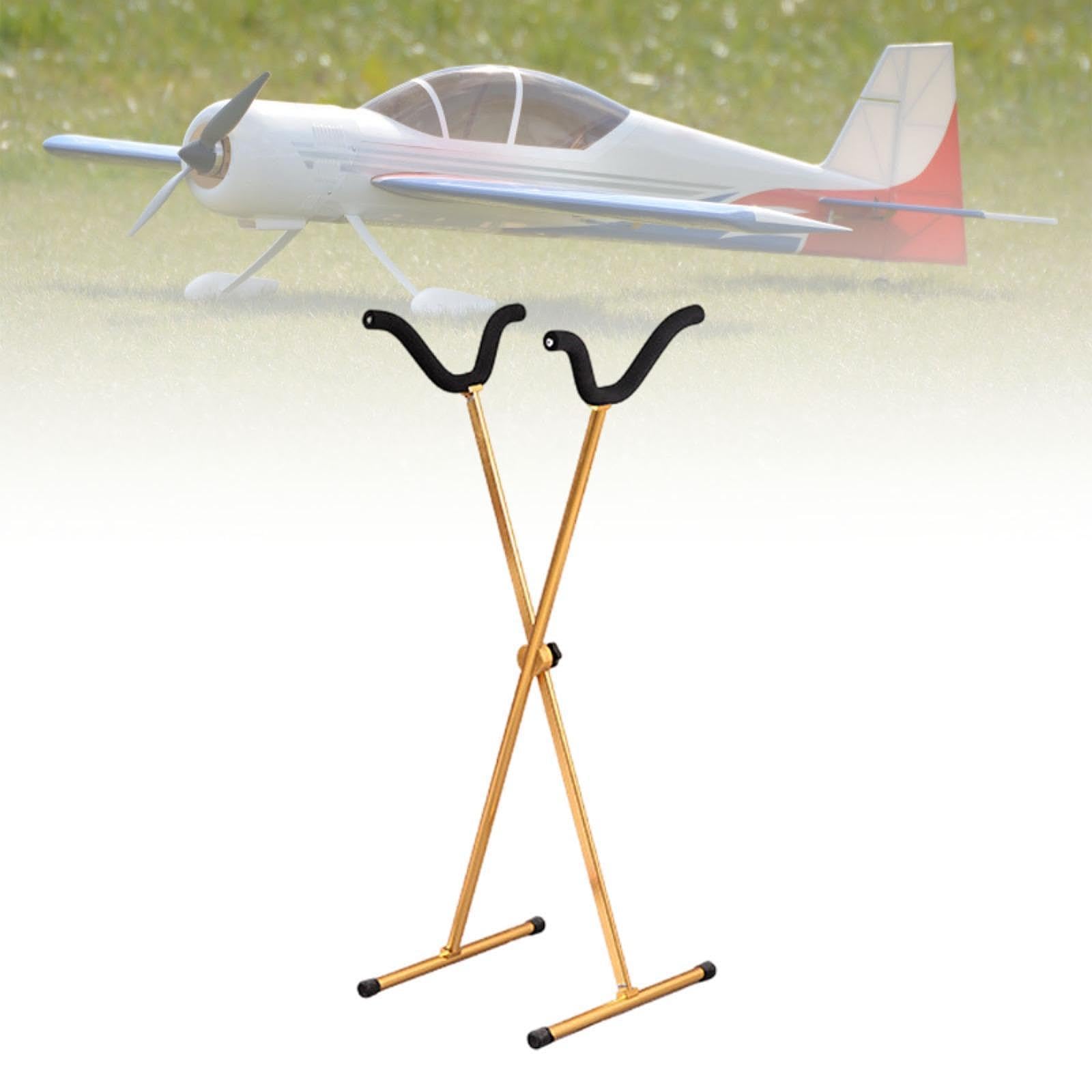 Amagogo RC Flugzeug Stand Hobby Modellhalter stabil, praktisch, Flugzeugregal Mehrzweck für Haushaltswohnungen Erwachsene Männer Frauen Frauen, Gold