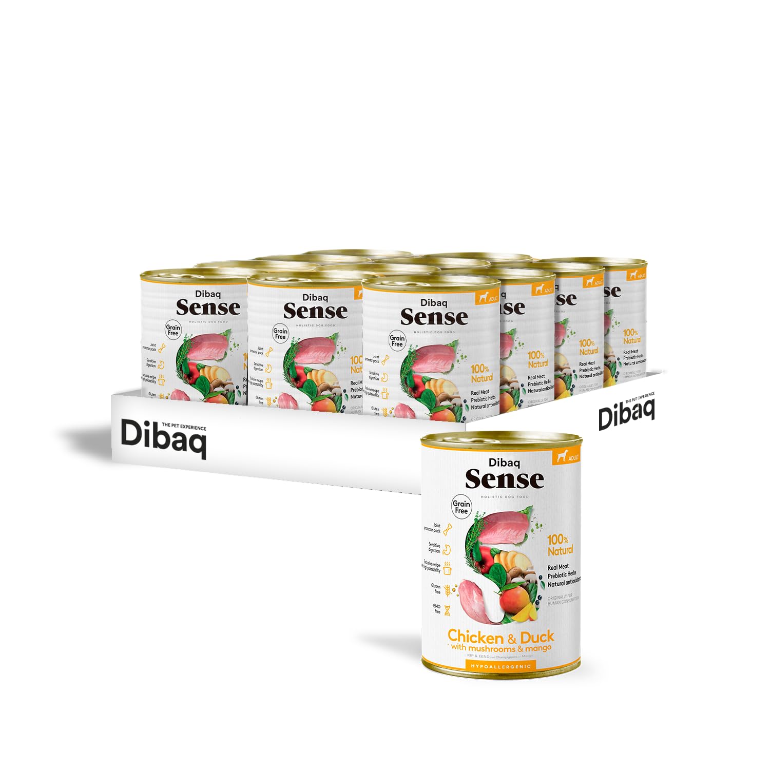 Dibaq Sense Grain Free Chicken and Duck, 12 pcs x 380g