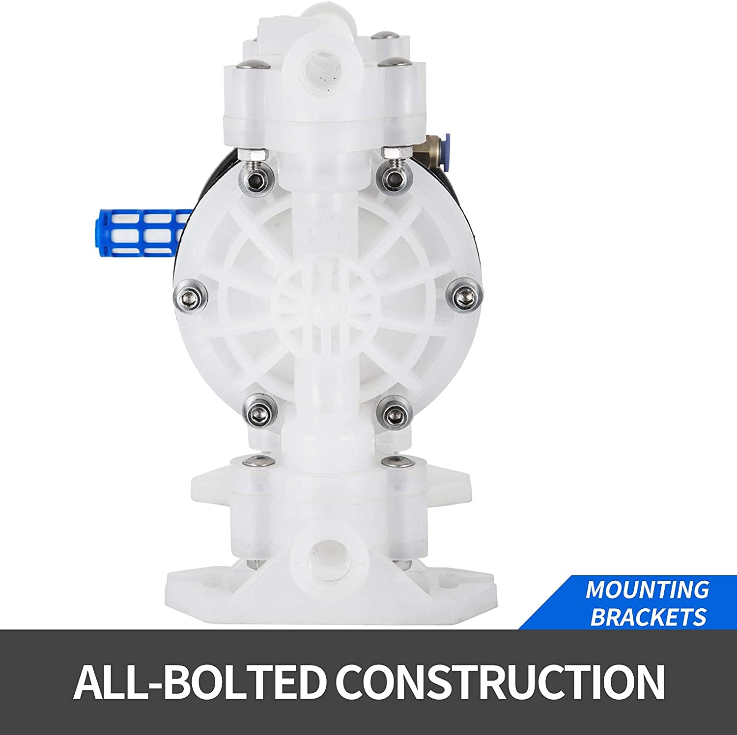 VEVOR Pompe à double membrane à air comprimé 2 m3/h, 5 kg, v0 air, parfaite pour l'eau, l'huile, la métallurgie, l'exploitation minière, le revêtement, la pression, la fabrication de papier