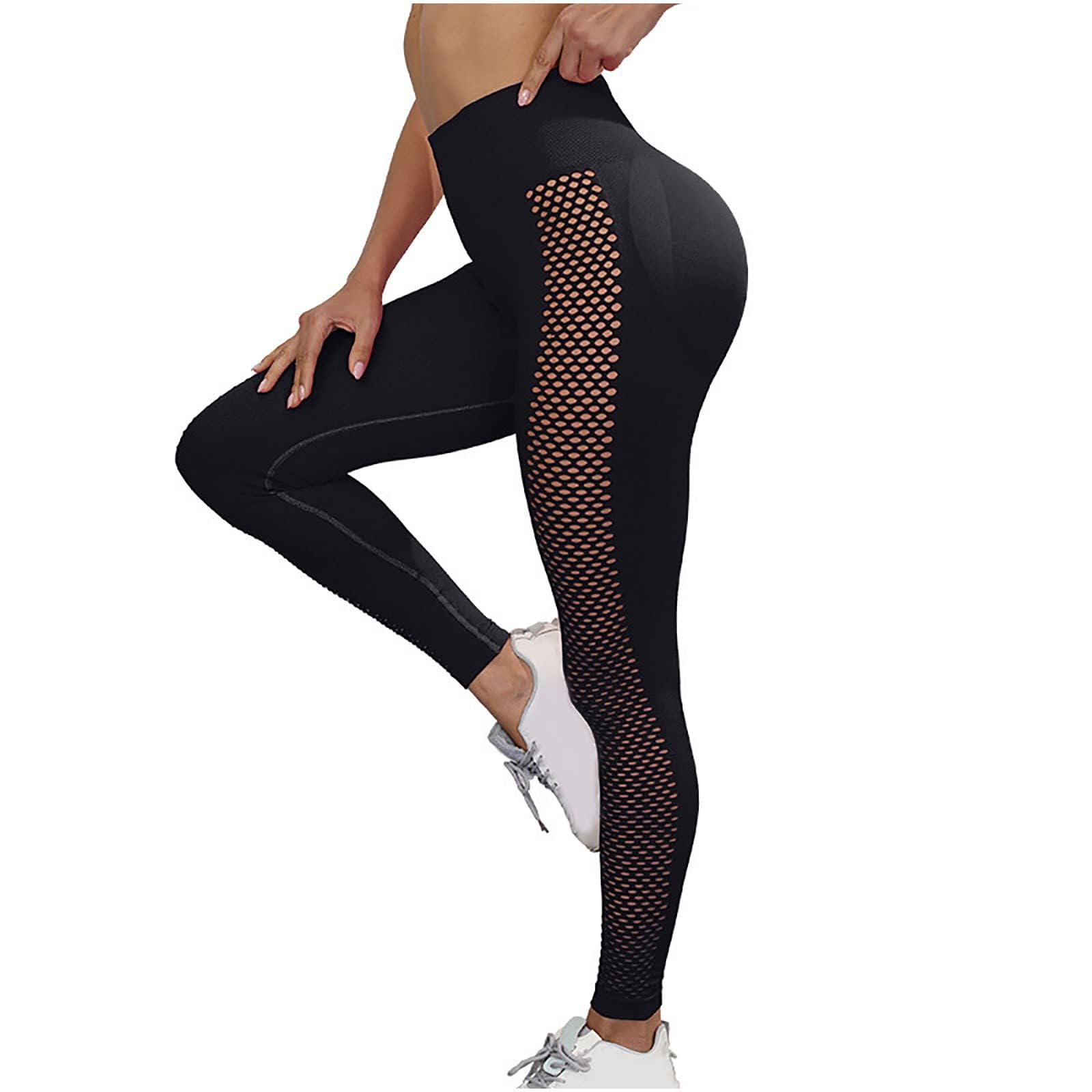 ssoshhub Premium Net High Waist Highly Stretchable Gym Tights Leggings without Pockets Gym wear/Active Wear Yoga Zumba/Dance Womens Workout Gym Tight-picture-16