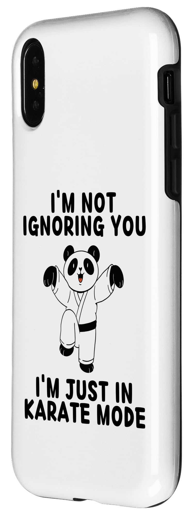 iPhone X/XS Retro Panda I'm Not Ignoring You I'm Just In Karate Mode Case - Image 2