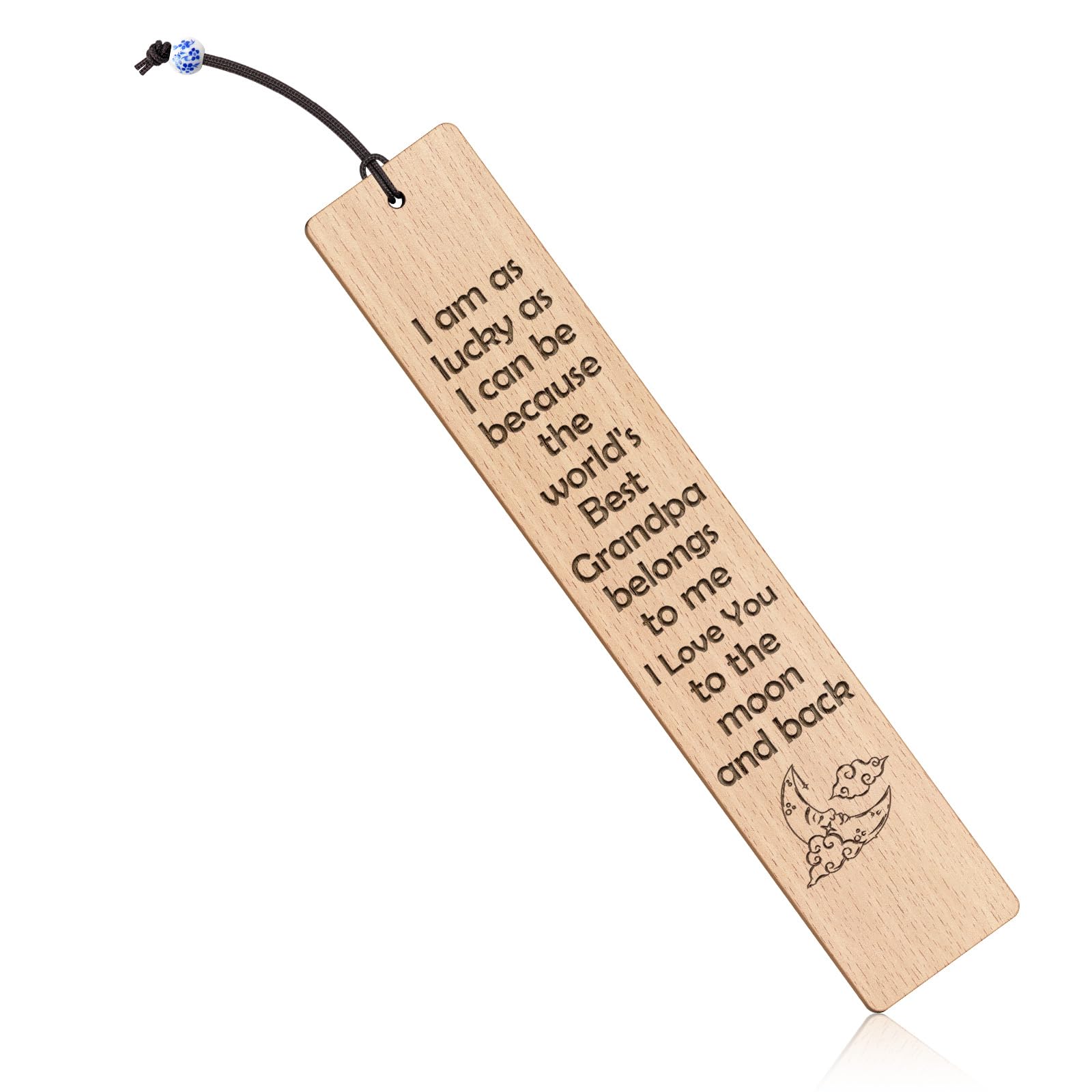 Grandpa Bookmark from Granddaughter Grandson Grandfather Bookmark Wooden Grandad Gifts Fathers Day Christmas Birthday Gift for Grandpa from Grandkids