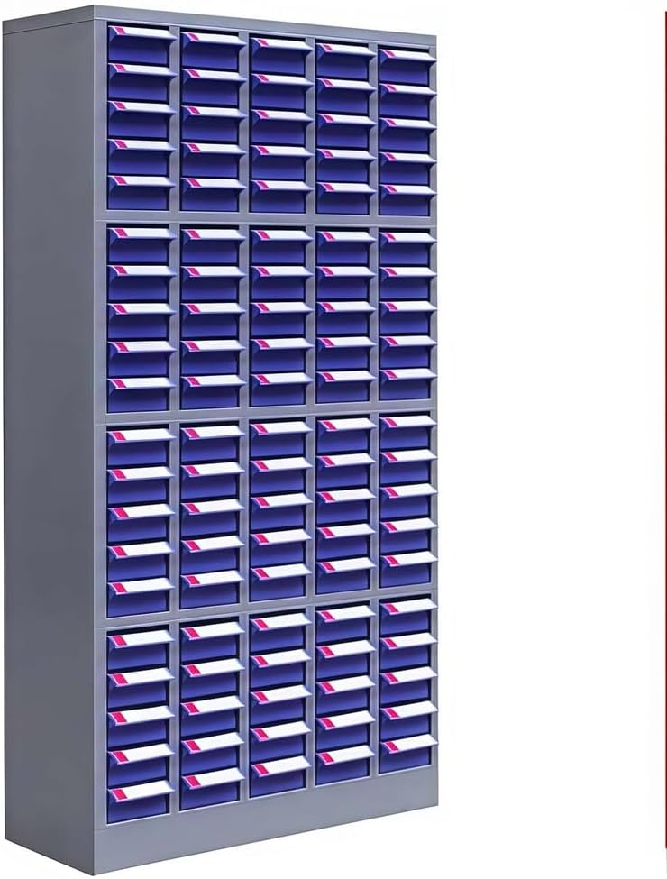 Alloy Steel Nut and Bolt Organizer Cabinet - Drawer Storage with Labels for Workshop, Garage & Office Hardware Tools, Durable Tool Chest for Efficient Organization,75 Drawers Without Door