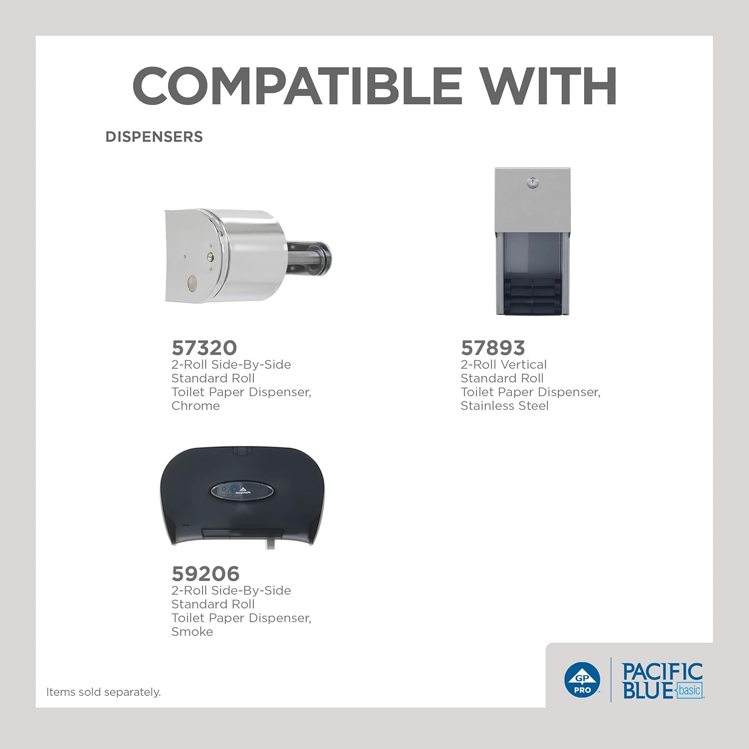 Pacific Blue Basic 1-Ply Embossed Toilet Paper (Previously Branded Envision), 19881/01, 550 Sheets Per Roll, 80 Rolls Per Case