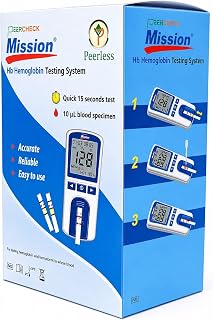 Mission HB Hemoglobin Testing Meter with 10 strips
