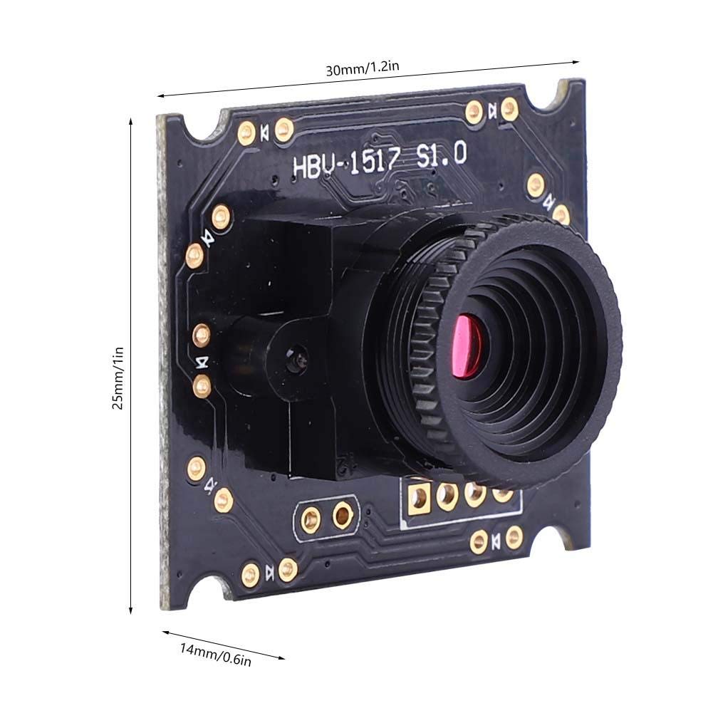Kameramodul, HBV-1517 Kamera HM1355 (1/6 '') Chip-Weitwinkelobjektiv 60 ° Sichtfeld mit Pixel bei kleinem Gehäuse und einfacher Installation