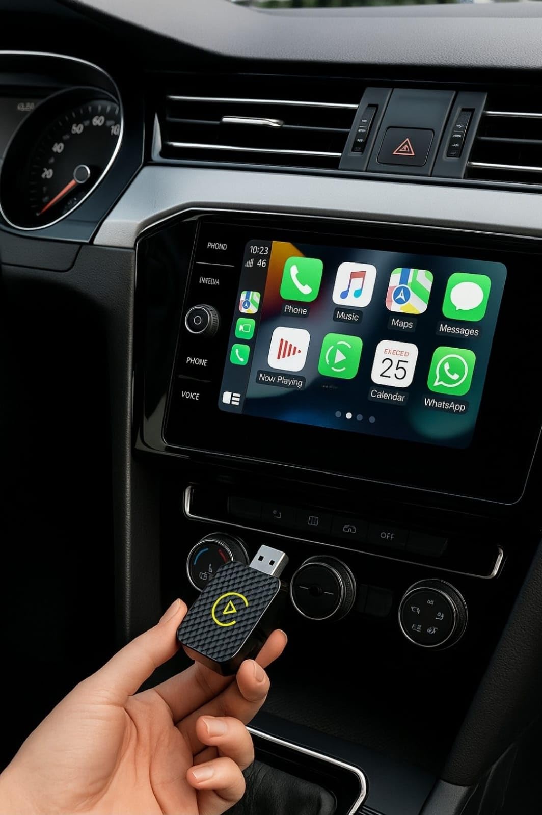 Générique Adaptateur sans Fil Compatible Carplay & Android Auto USB-A & USB-C - Connexion Automatique
