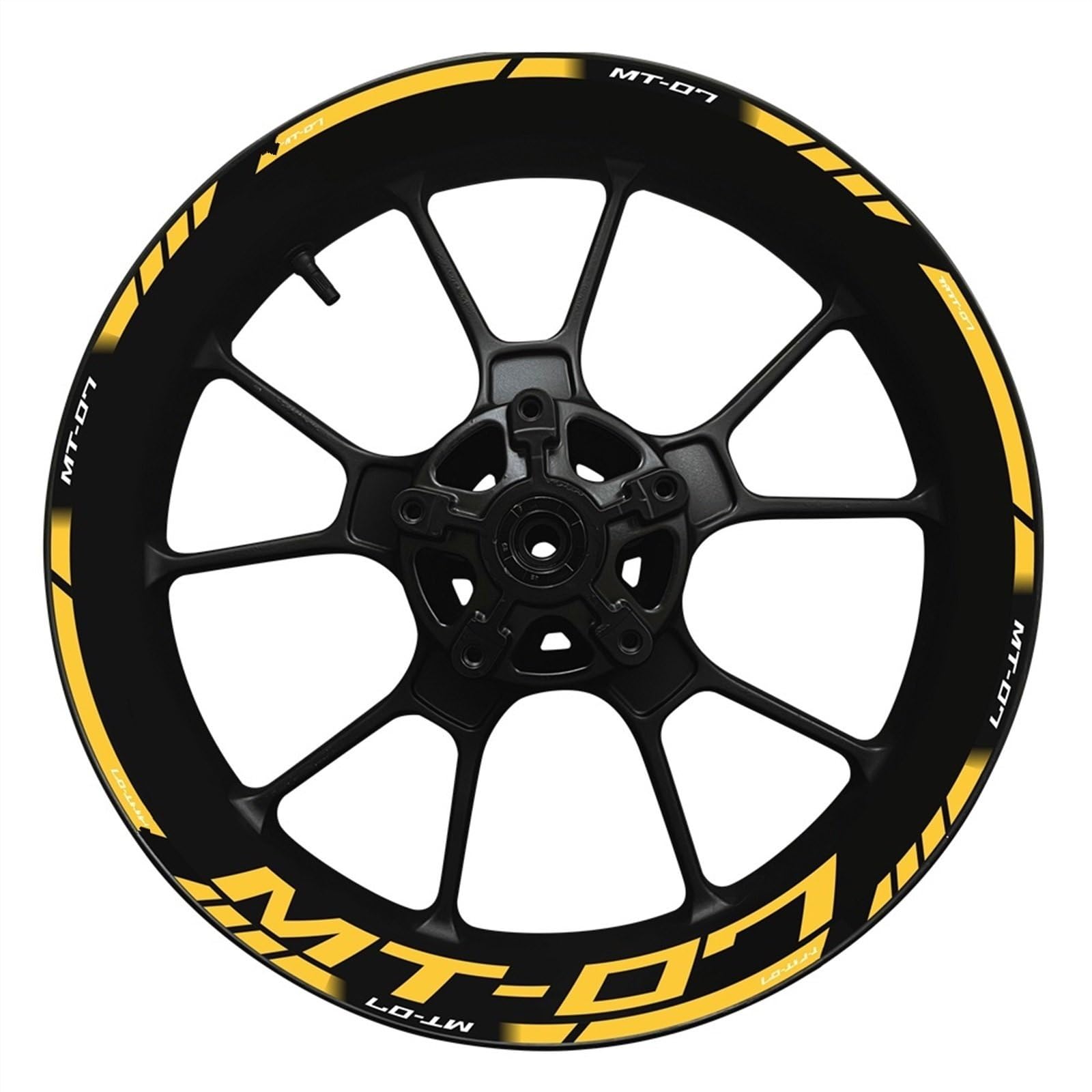 Motorcycle Wheel Hub Decal Decoration Set Rim Reflective Stickers for Yamaha MT07 MT 07 MT-07 2022 Decorative(Color25)