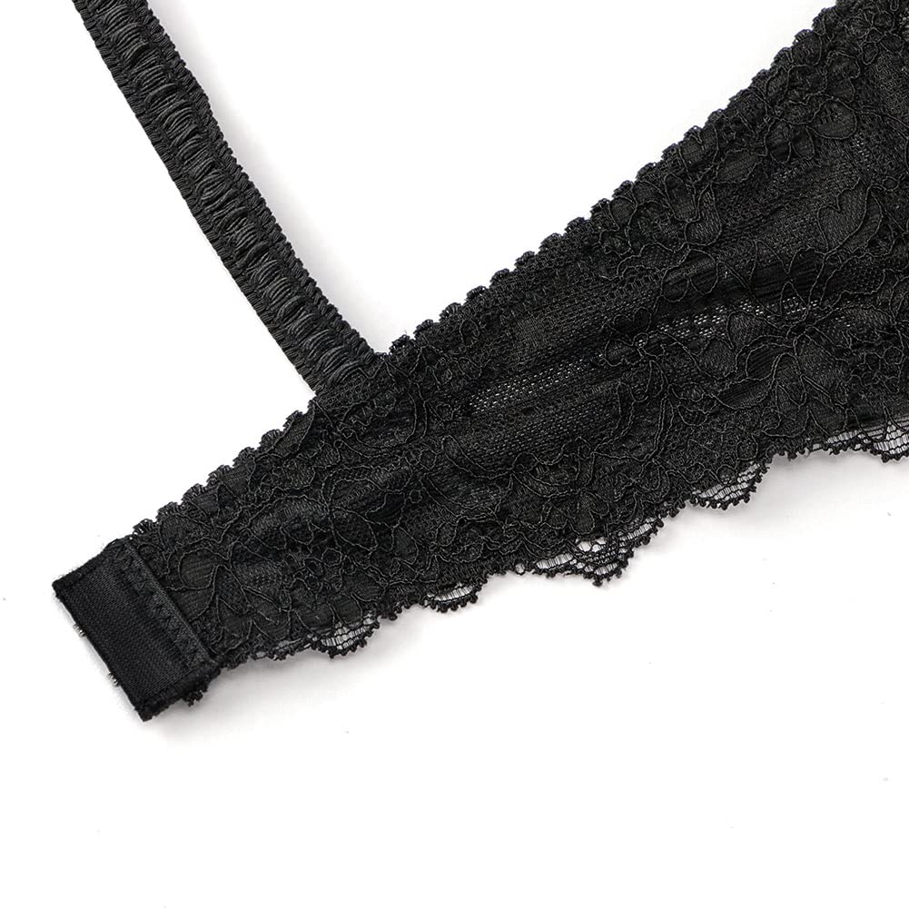 Mujer Lumiere Cordón Sin Forro Balconette Demi-Cup Ropa Interior Escarpado Sostén