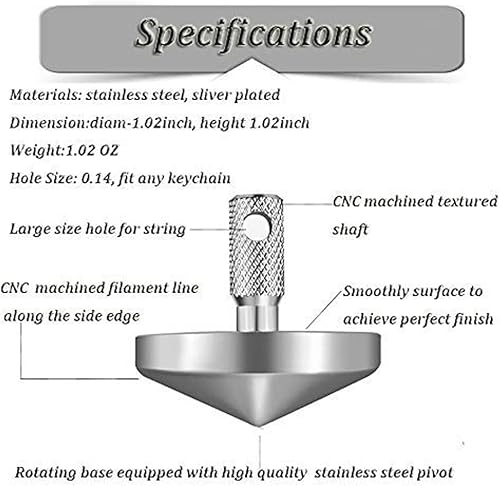 Miniatura 8 de Colorida parte superior giratoria de metal de acero inoxidable, giroscopio de precisión antigravedad, juguete de escritorio de equilibrio perfecto,