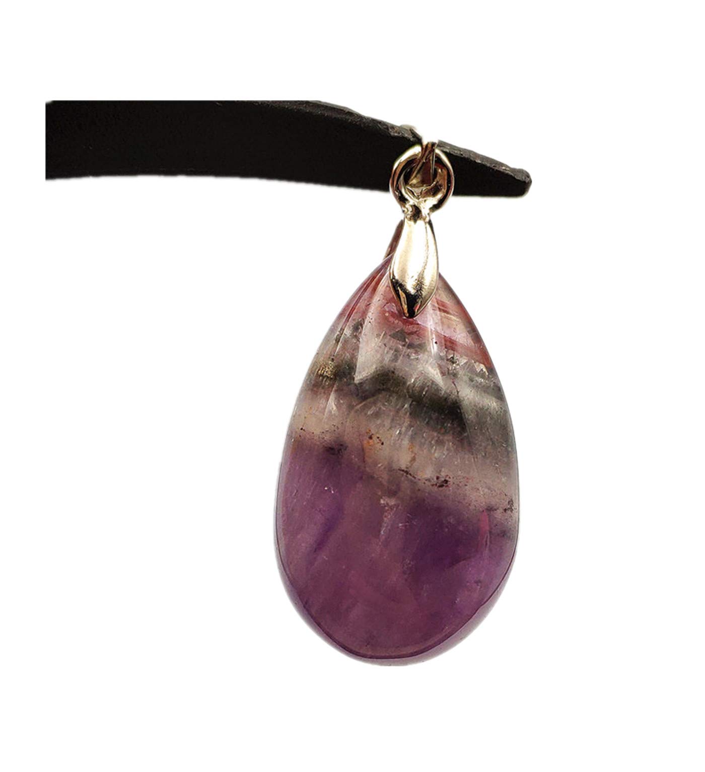 Natural Auralite 23 Purple Red Canada Crystal Water Drop Women Pendant 26x16x10mm AAAAA