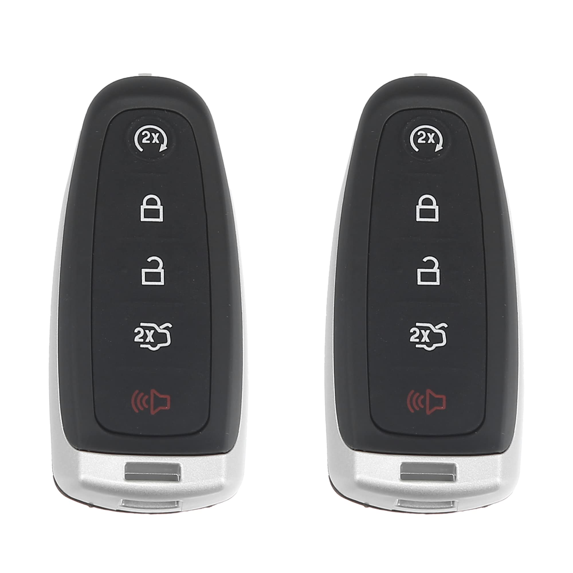 X AUTOHAUX 2pcs 315MHz M3N5WY8609 Replacement Smart Proximity Keyless Entry Remote Key Fob for Ford Edge Explorer 2011-2015 for Lincoln MKS MKT MKX Navigator 5 Buttons with Door Key
