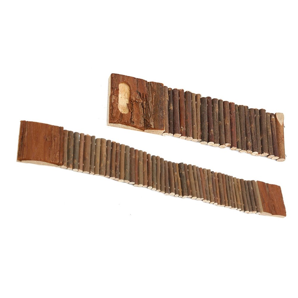 UEETEK Leiter Brücke für Hamster Papagei Vogel Holz Spielzeug 7cm x 55cm