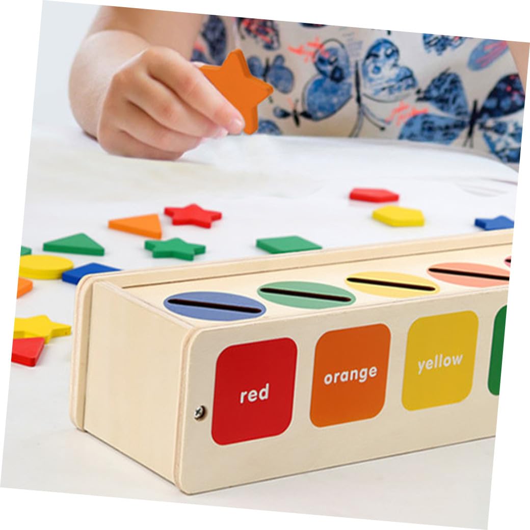Beaupretty Juego de Juguetes Sensoriales de Madera para Niños Clasificación de Formas y Desarrollo Cognitivo del Color, Incluye Piezas para Mejorar Movimientos Finos