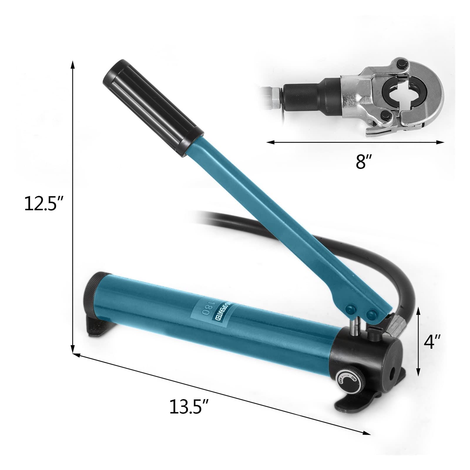 Alicates de prensado de tubo de cobre de acero inoxidable hidráulico tipo V 15-28mm accesorios de tubería Manual HVAC prensa de abrazadera de presión