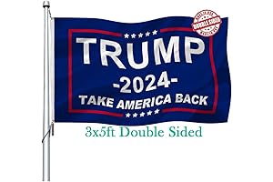 Durable Patriotic Banner: Trump 2024 Flag and Pole