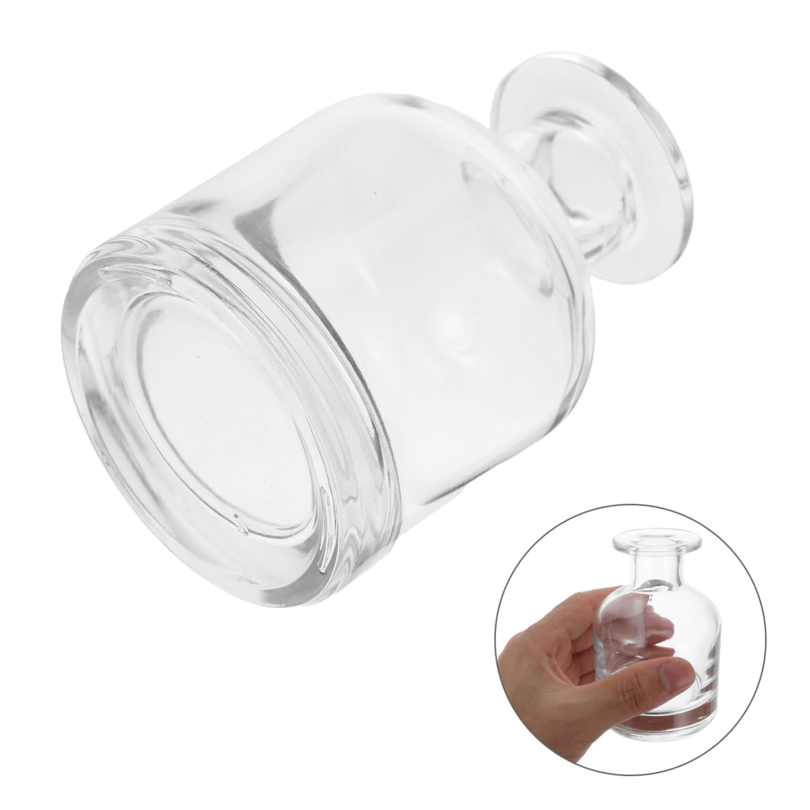 4 Pièces Bouteille Diffuseur Verre Cylindrique Rechargeable et Portable pour Huiles Essentielles Flacon Vide Élégant pour Diffuseur à Maison et Voiture Lot