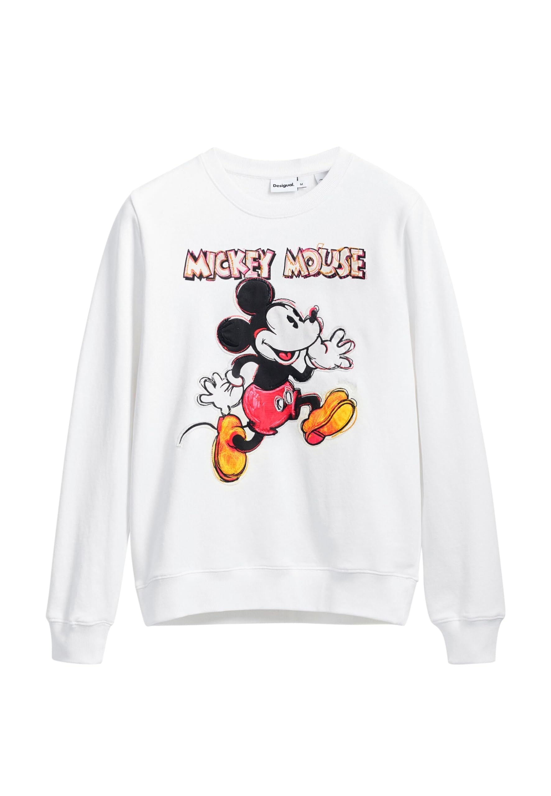 Desigual Sweat_Avery Mickey, 1001 Raw, S, biała, S