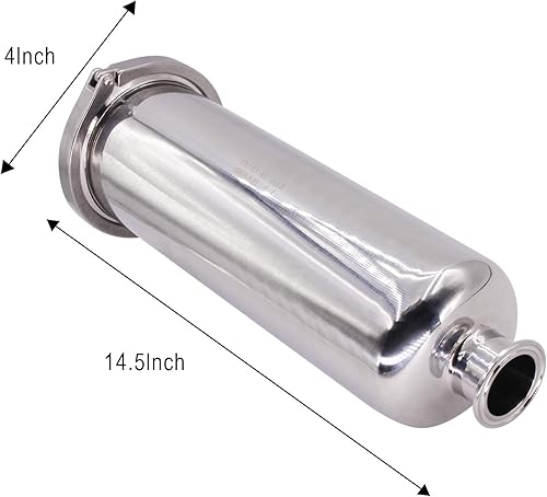 Miniatura 2 de DERNORD Filtro Tri-Clamp de 1.5 Pulgadas - Accesorios Sanitarios SS304 Colador Recto en Línea con Pantalla de Acero Inoxidable de Malla 100