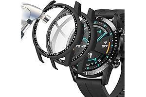 [2-Pack] Huawei Watch GT2 46mm Case with Tempered Glass Screen Protector