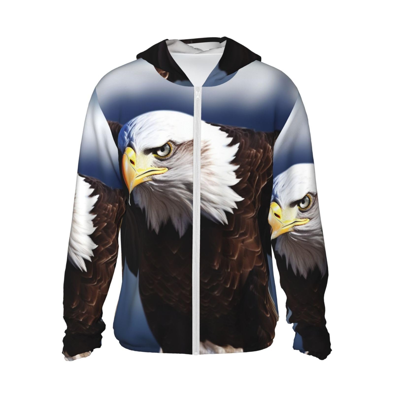 Veste à capuche UPF 50+ légère Eagle avec fermeture éclair pour l'extérieur - 8